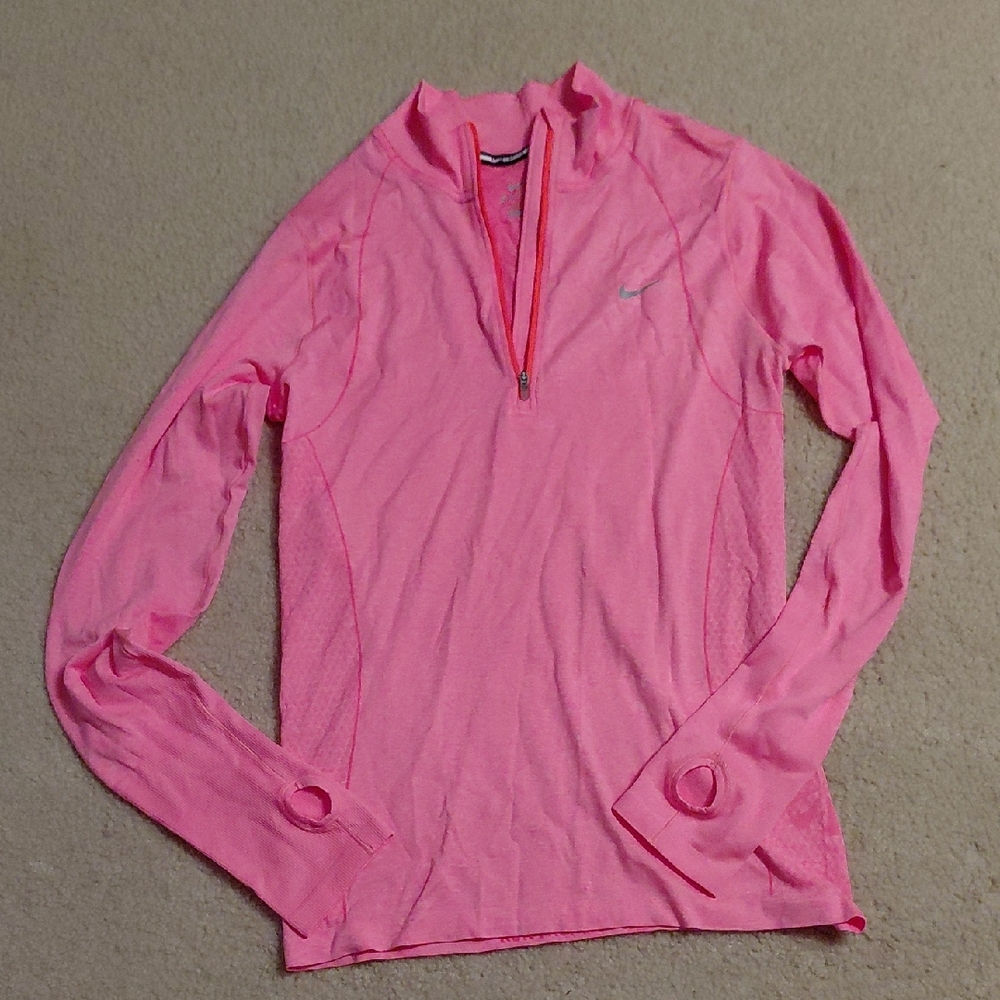 Vibrant Pink Long Sleeve Women's Top